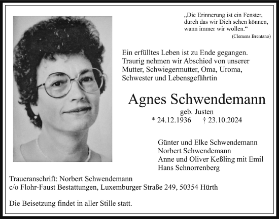 Anzeige von Agnes Schwendemann von  Werbepost 