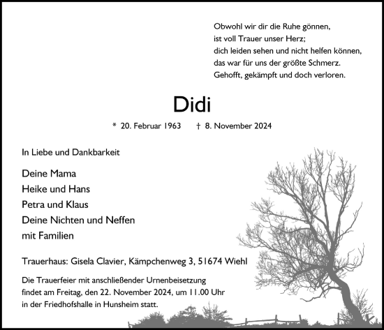 Anzeige von Didi  von  Anzeigen Echo 