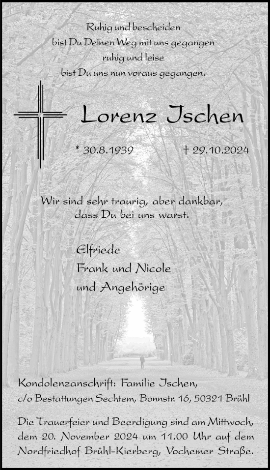 Anzeige von Lorenz Jschen von  Schlossbote/Werbekurier 
