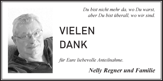 Anzeige von Danksagung  von  Werbepost 