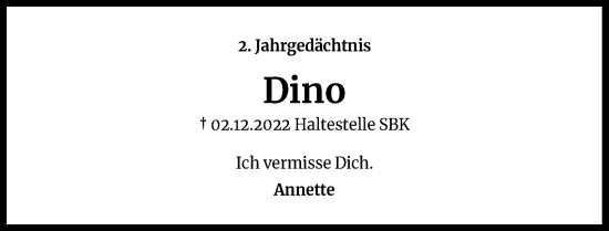 Anzeige von Dino  von Kölner Stadt-Anzeiger / Kölnische Rundschau / Express