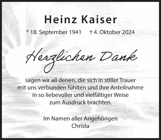 Anzeige von Heinz Kaiser von  Blickpunkt Euskirchen 