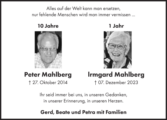 Anzeige von lrmgard Mahlberg von  Blickpunkt Euskirchen 