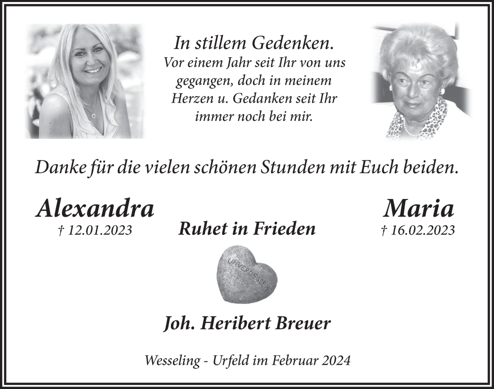  Traueranzeige für Alexandra Dieckmann vom 18.07.2023 aus  Schlossbote/Werbekurier 