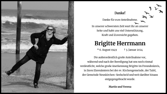 Anzeige von Brigitte Herrmann von Kölner Stadt-Anzeiger / Kölnische Rundschau / Express