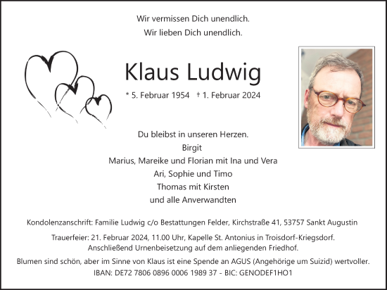 Anzeige von Klaus Ludwig von Kölner Stadt-Anzeiger / Kölnische Rundschau / Express