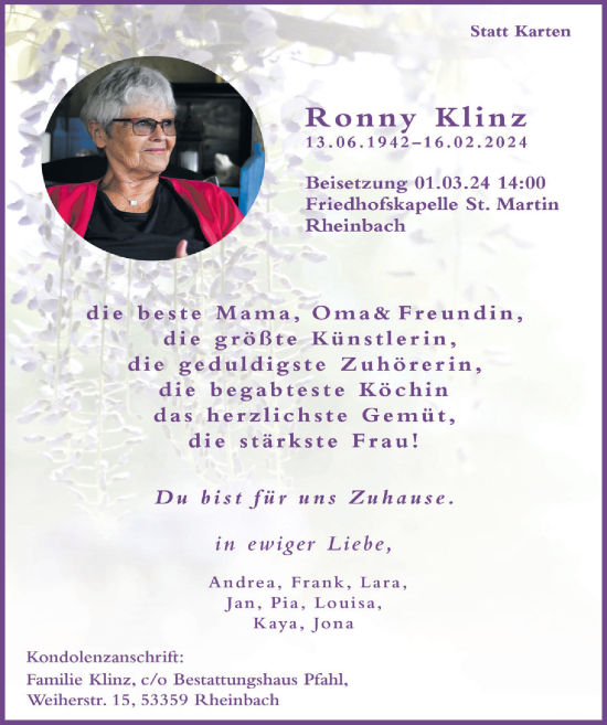 Anzeige von Ronny Klinz von  Schaufenster/Blickpunkt 