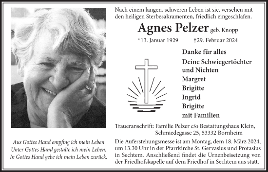 Anzeige von Agnes Pelzer von  Schaufenster/Blickpunkt 