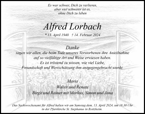Anzeige von Alfred Lorbach von  Blickpunkt Euskirchen 