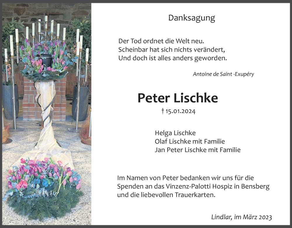  Traueranzeige für Helga Lischke vom 02.03.2024 aus Kölner Stadt-Anzeiger / Kölnische Rundschau / Express
