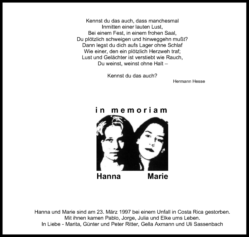  Traueranzeige für Marie Ritter vom 23.03.2024 aus Kölner Stadt-Anzeiger / Kölnische Rundschau / Express