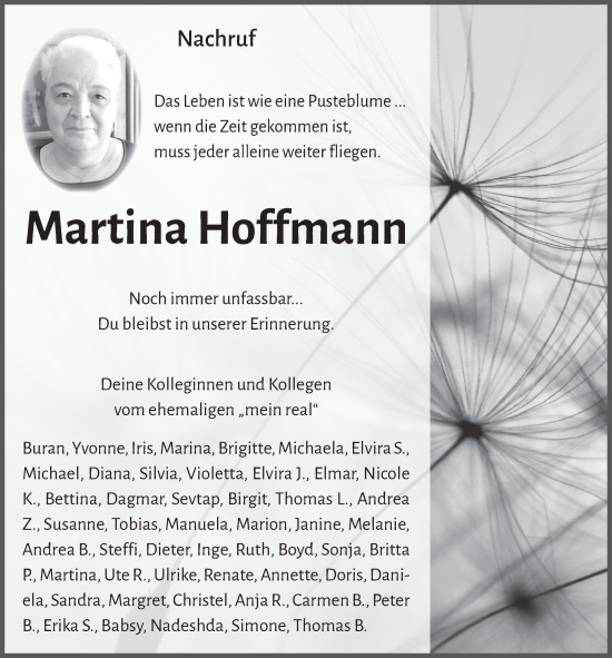 Anzeige von Martina Hoffmann von  Blickpunkt Euskirchen 