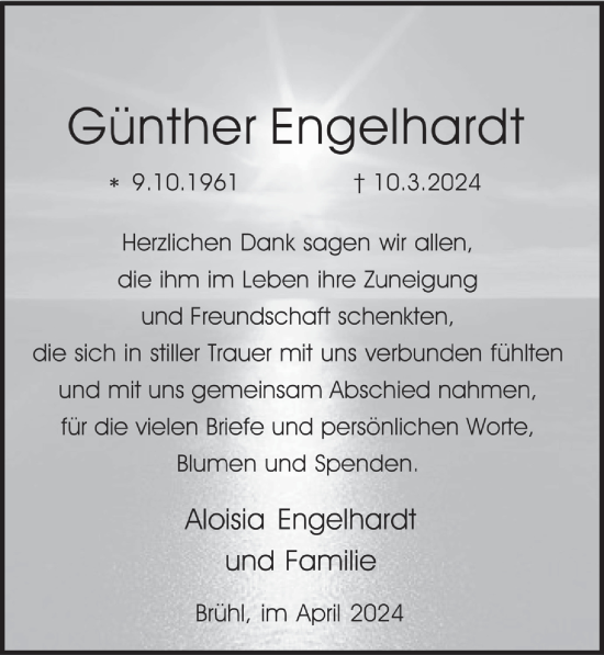 Anzeige von Günther Engelhardt von  Schlossbote/Werbekurier 