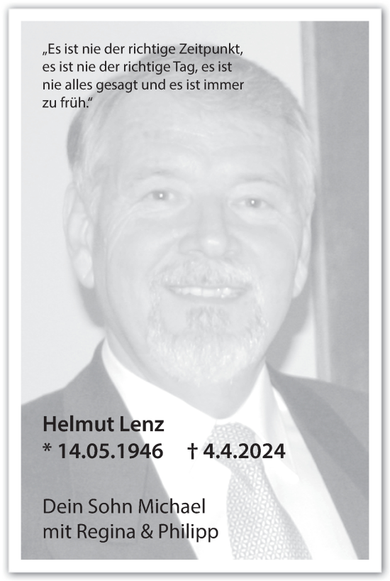 Anzeige von Helmut Lenz von  Schlossbote/Werbekurier 