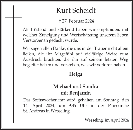 Anzeige von Kurt Scheidt von  Schlossbote/Werbekurier 