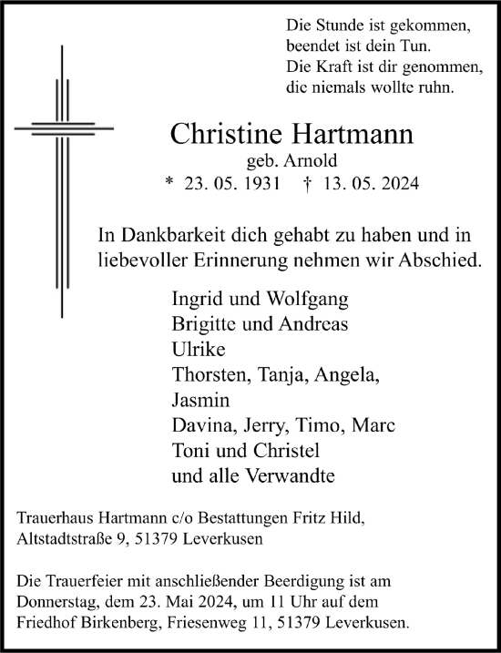 Anzeige von Christine Hartmann von  Lokale Informationen 