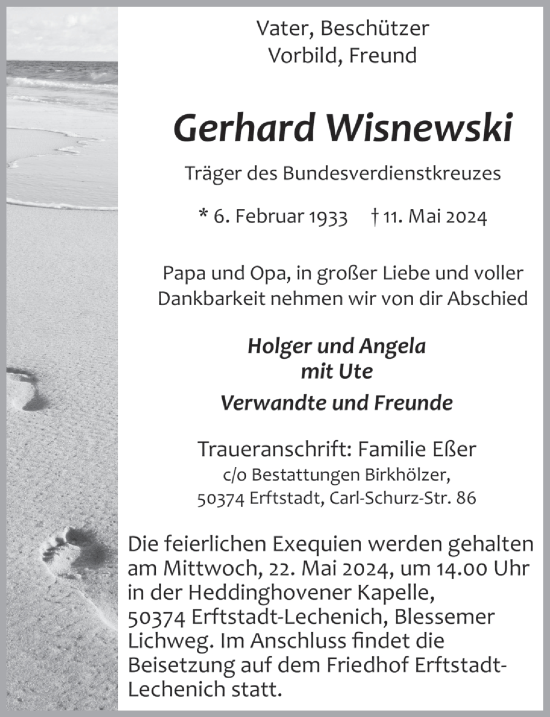 Anzeige von Gerhard Wisnewski von  Werbepost 