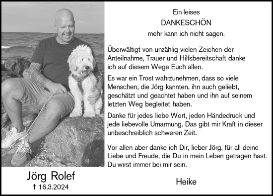 Anzeige von Jörg Rolef von  Schlossbote/Werbekurier 