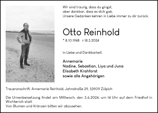 Anzeige von Otto Reinhold von  Blickpunkt Euskirchen 