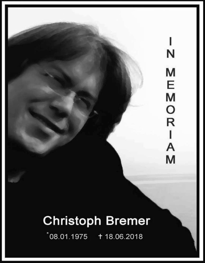  Traueranzeige für Christoph Bremer vom 15.06.2024 aus Kölner Stadt-Anzeiger / Kölnische Rundschau / Express