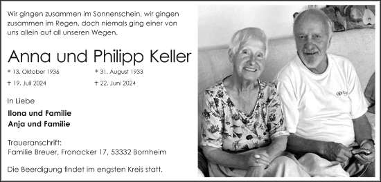 Anzeige von Anna Keller von  Schlossbote/Werbekurier 