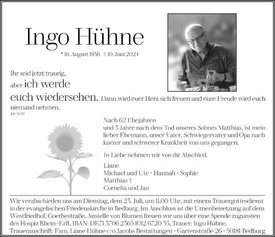Anzeige von Ingo Hühne von  Werbepost 