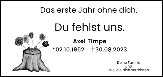 Anzeige von Axel Timpe von Kölner Stadt-Anzeiger / Kölnische Rundschau / Express
