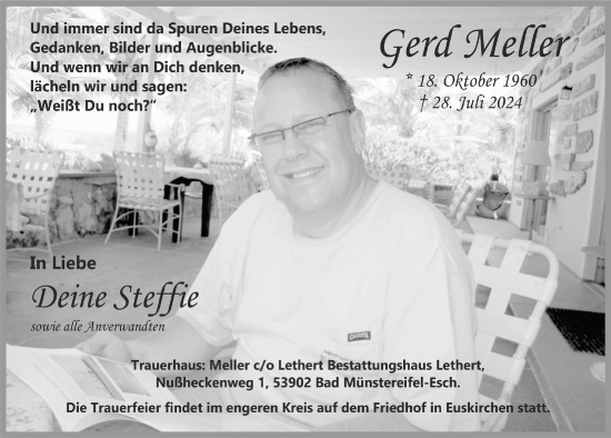 Anzeige von Gerd Meller von  Blickpunkt Euskirchen 