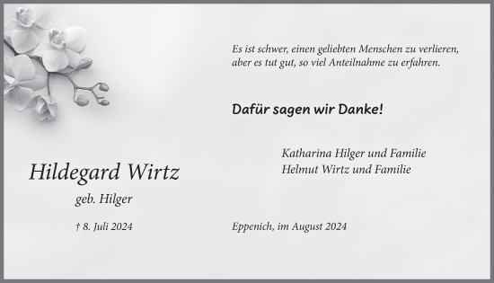 Anzeige von Hildegard Wirtz von  Blickpunkt Euskirchen 