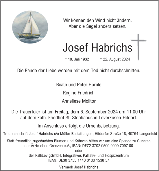 Anzeige von Josef Habrichs von  Lokale Informationen 