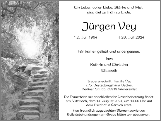 Anzeige von Jürgen Veg von  Blickpunkt Euskirchen 