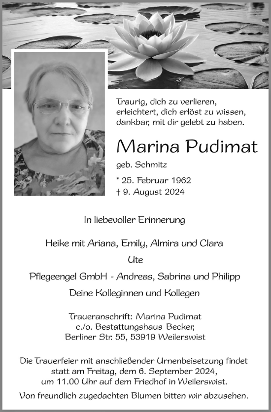 Anzeige von Marina Pudimat von  Blickpunkt Euskirchen 