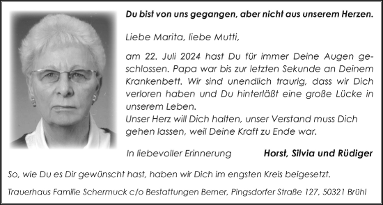 Anzeige von Marita  von  Schlossbote/Werbekurier 