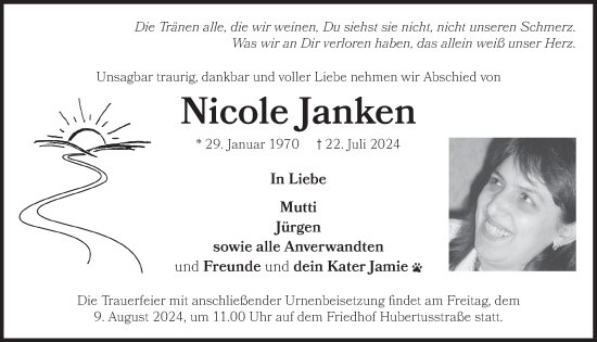 Anzeige von Nicole Janken von  Schlossbote/Werbekurier 