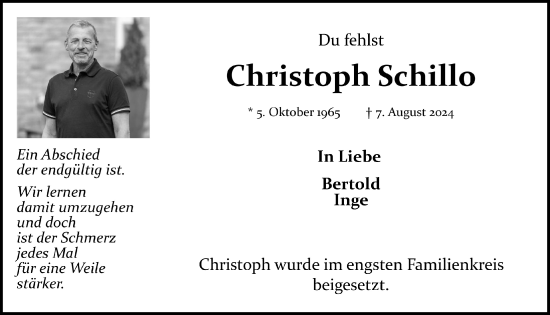 Anzeige von Christoph Schillo von  Werbepost 