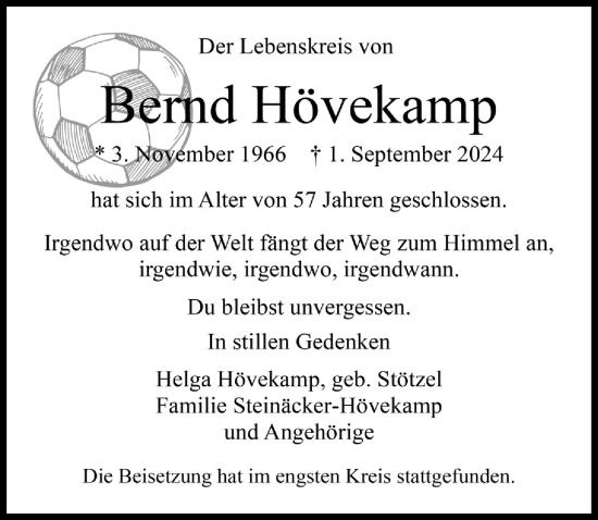 Anzeige von Helga Hövekamp von  Lokale Informationen 