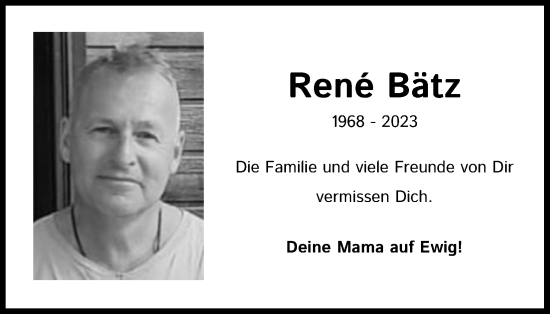 Anzeige von René Bätz von Kölner Stadt-Anzeiger / Kölnische Rundschau / Express