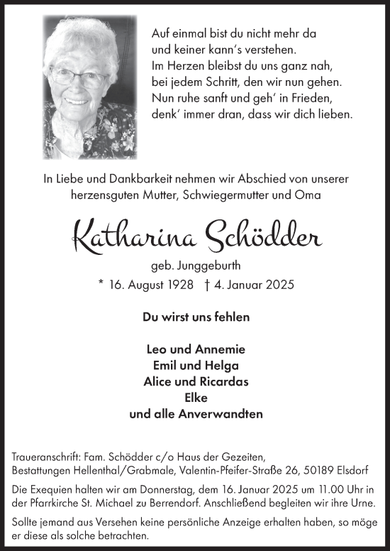 Anzeige von Katharina Schödder von  Werbepost 