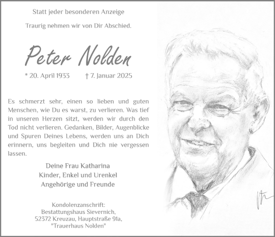 Anzeige von Peter Nolden von  Blickpunkt Euskirchen 
