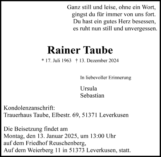 Anzeige von Rainer Taube von  Lokale Informationen 