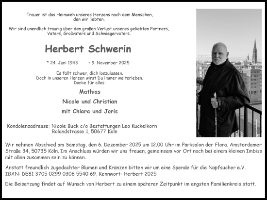 Anzeige von Herbert Schwerin von Kölner Stadt-Anzeiger / Kölnische Rundschau / Express