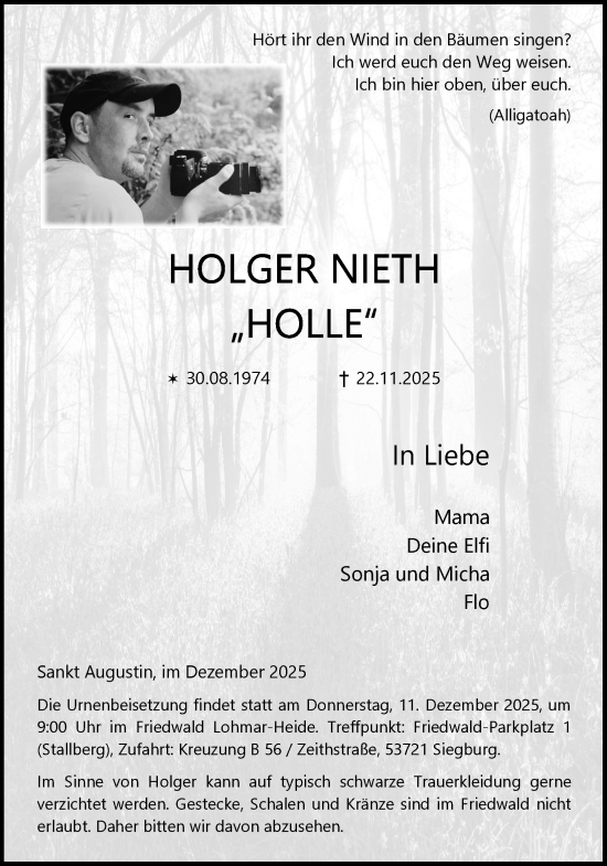 Anzeige von Holger Nieth von Kölner Stadt-Anzeiger / Kölnische Rundschau / Express