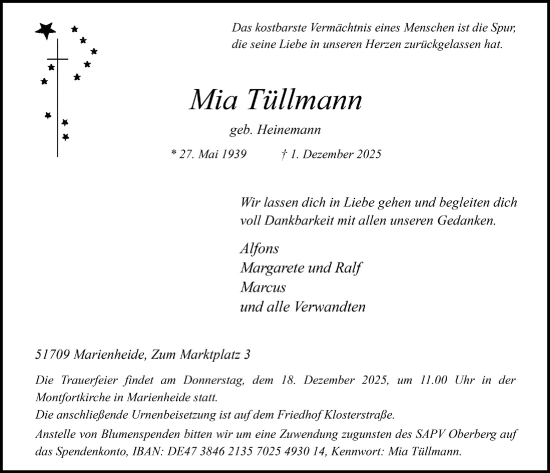 Anzeige von Mia Tüllmann von  Anzeigen Echo 