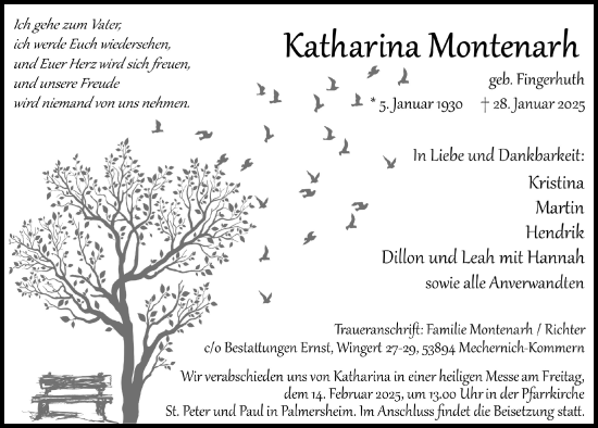 Anzeige von Katharina Montenarh von  Blickpunkt Euskirchen 
