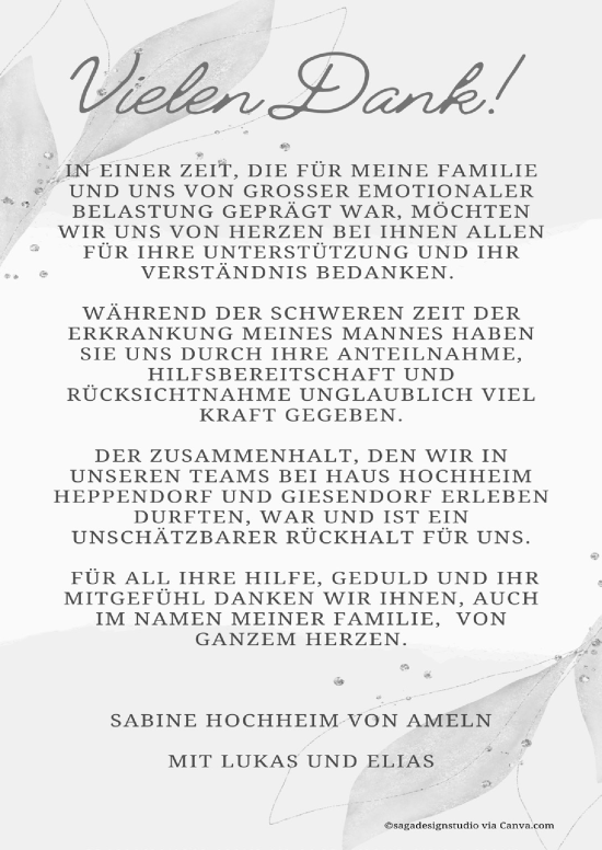Anzeige von Danksagung  von  Werbepost 
