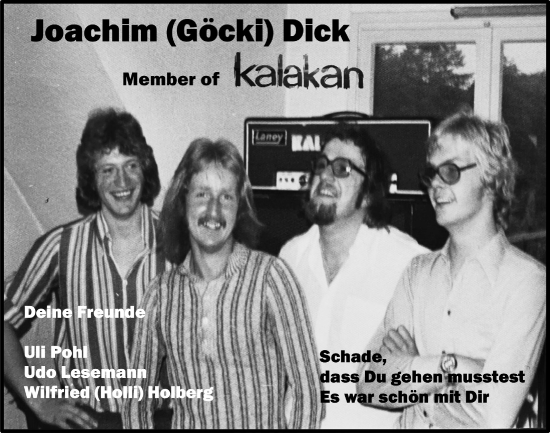 Anzeige von Joachim Dick von  Anzeigen Echo 