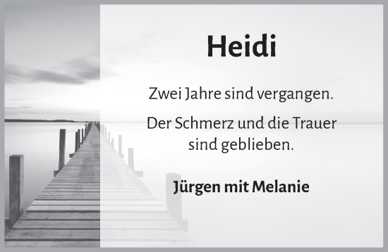 Anzeige von Heidi  von  Schlossbote/Werbekurier 