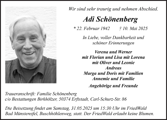 Anzeige von Adit Schönenberg von  Werbepost 