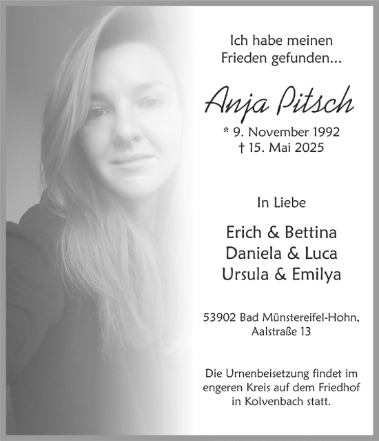 Anzeige von Anja Pitsch von  Blickpunkt Euskirchen 