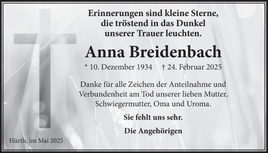 Anzeige von Anna Breidenbach von  Wochenende 